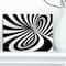Designart - Spiral Black n White - Contemporary Canvas Art Print